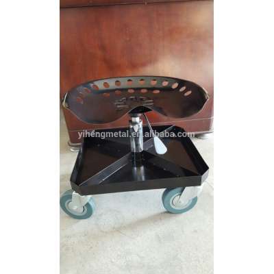 Rolling gas lift garage stool with tool tray TC4509