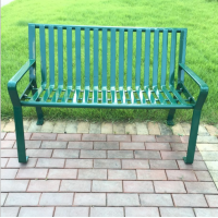 TC007 Durable powder coated steel park bench